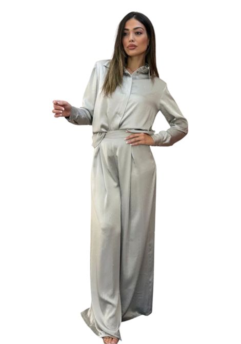 ACTUALEE  Camicia donna in seta con maniche lunghe Actualee | CA000577SILV800