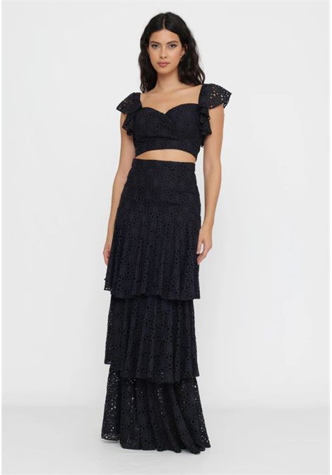 Gonna lunga in pizzo sangallo a balze Actualee | GO0035221