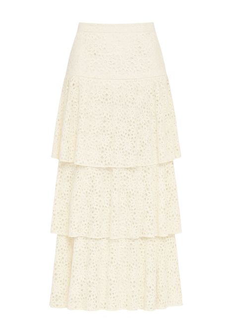 Gonna lunga in pizzo sangallo a balze Actualee | GO003522973