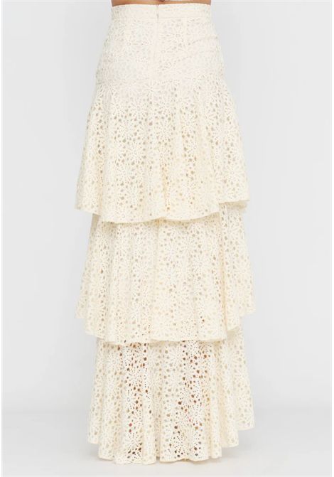 Gonna lunga in pizzo sangallo a balze Actualee | GO003522973