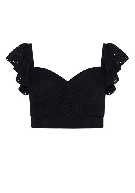 Actualee  Top Cropped in Pizzo con Coppe Actualee | TO000293 14122BLACK1