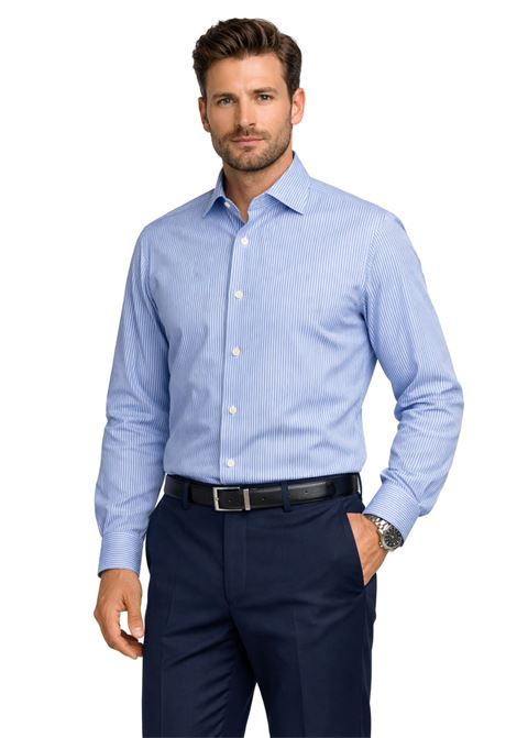 Camicia Alessandro Gherardi a righe  tessuto tecnico elasticizzato Alessandro Gherardi | 38P3 620RIGHE CELESTE