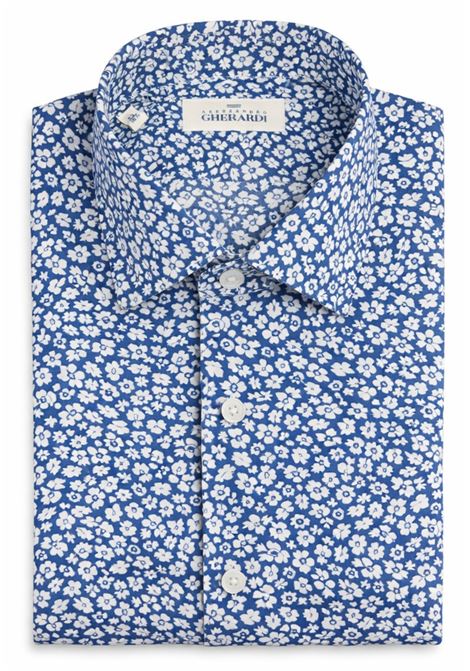 Camicia uomo Alessandro Gherardi in cotone con stampa floreale Alessandro Gherardi | 7656 620FIORI BLU