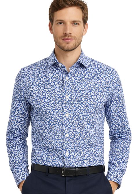 Camicia uomo Alessandro Gherardi in cotone con stampa floreale Alessandro Gherardi | 7656 620FIORI BLU