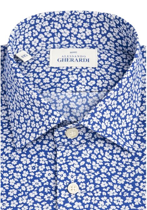 Camicia uomo Alessandro Gherardi in cotone con stampa floreale Alessandro Gherardi | 7656 620FIORI BLU