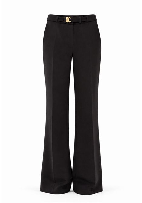 Pantalone nero a gamba dritta con cintura logata BABYLON | VE00087NERO