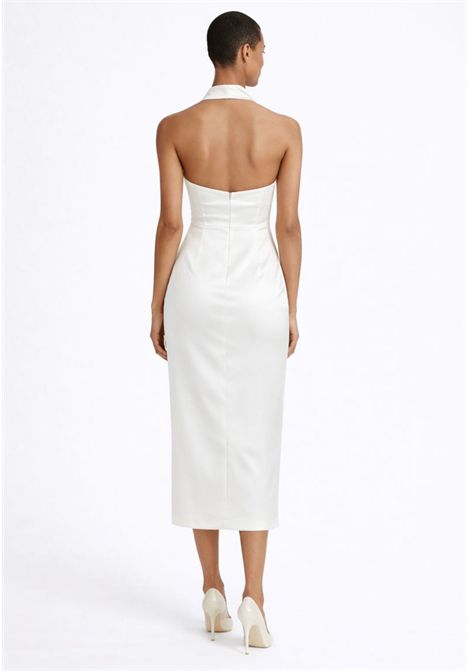 Abito midi halter in tessuto tecnico  Eureka BABYLON | ZE00740BIANCO