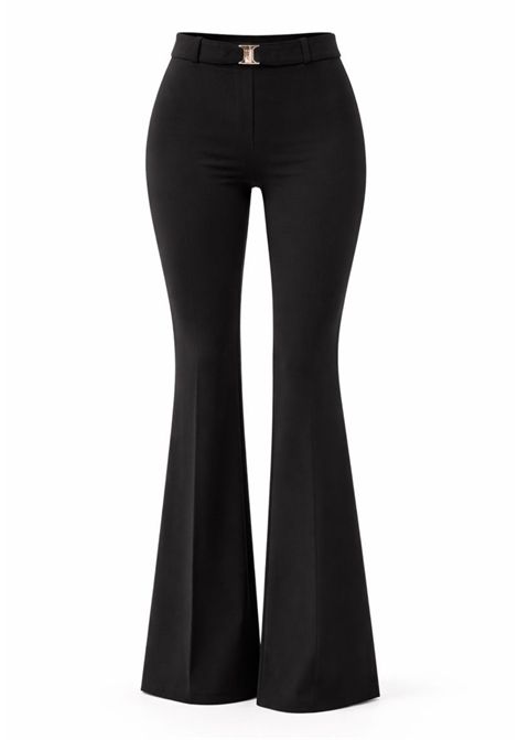 Pantalone nero a vita alta con gamba flare BABYLON | ZS00563NERO