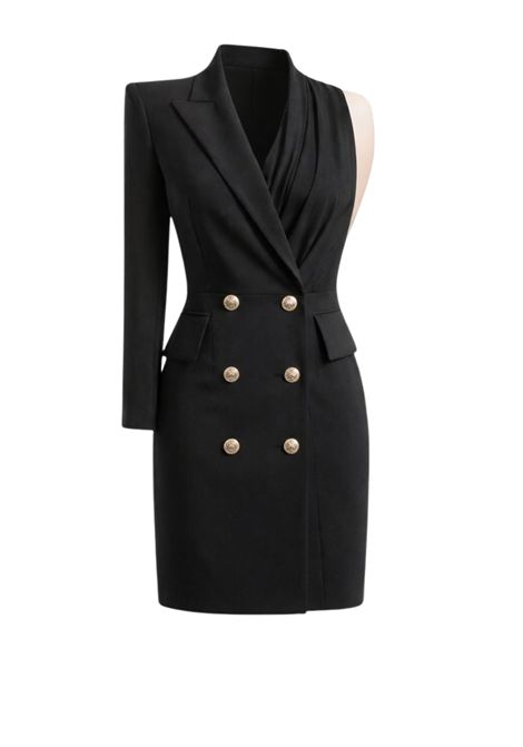 Babylon  Abito blazer asimmetrico monospalla BABYLON | ZS00881NERO