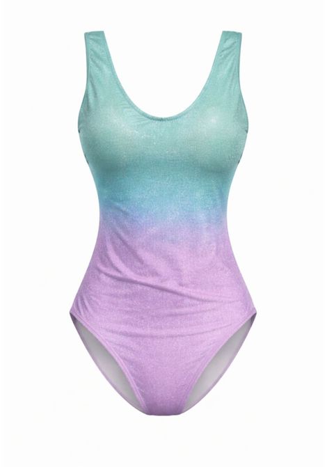 Costume intero in microfibra sfumata effetto brinato COTAZUR | CTZ01199VERDE