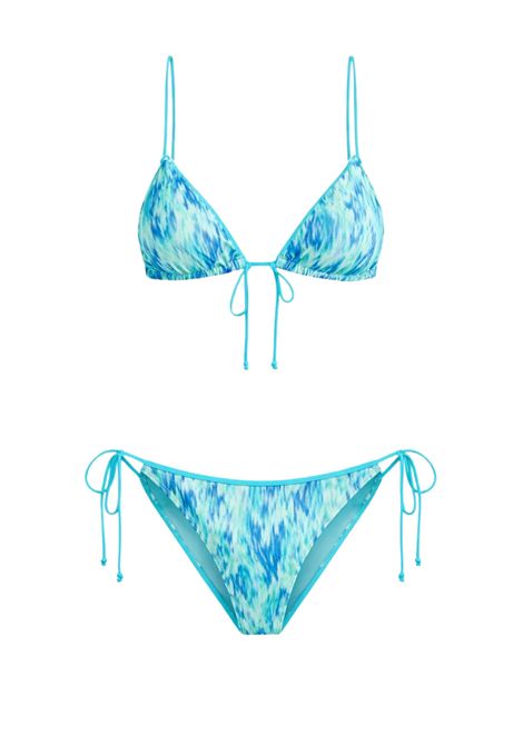 Bikini triangolo in lycra stampata turchese COTAZUR | CTZ01369TURCHESE
