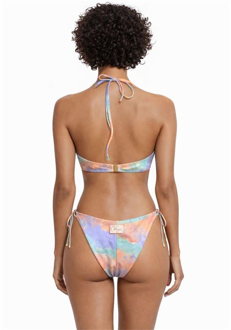 Bikini in microfibra stampa watercolor multicolor brinata COTAZUR | CTZ01441MULTI