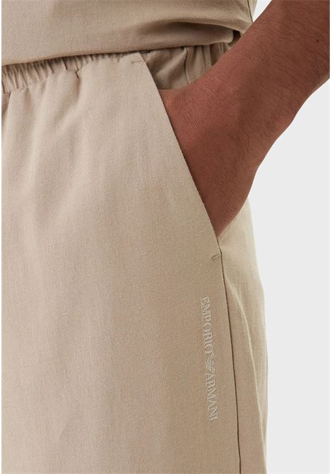 Pantaloni beachwear in misto lino EMPORIO ARMANI | EM000586 AF20590U6213