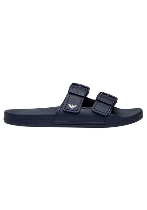 Emporio Armani ? Sandali slide doppia fascia con fibbie EMPORIO ARMANI | EX000043 AF22190MB480