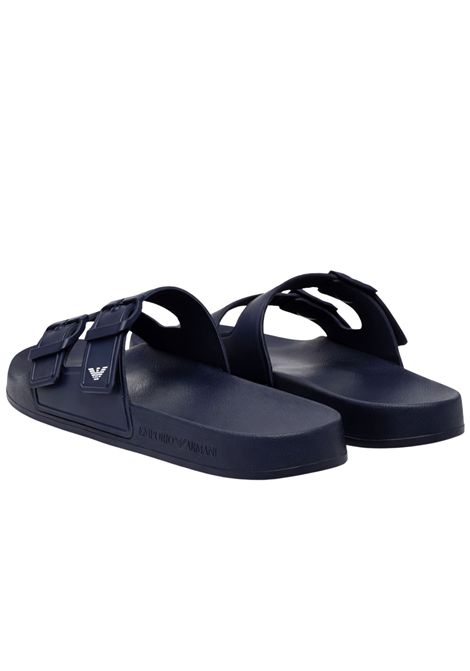 Emporio Armani ? Sandali slide doppia fascia con fibbie EMPORIO ARMANI | EX000043 AF22190MB480
