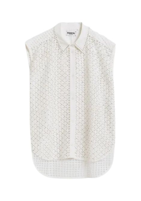 Essentiel Antwerp  Camicia Harness in rete con perline Essentiel antwerp | HARNESS SEQUIN MESHWH00