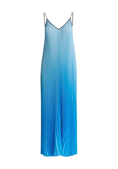 Plissé Slip Dress con sfumatura blu/nero Essentiel antwerp | HAURUS PLEATED MAXIH3AB
