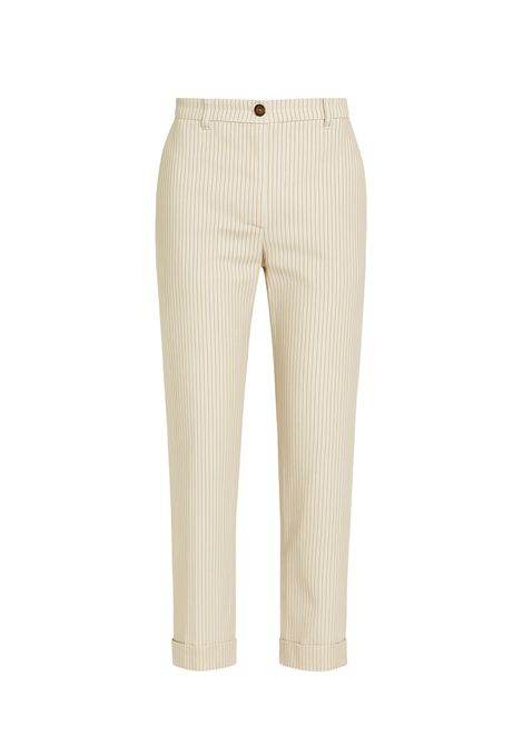 Essentiel Antwerp  Pantaloni a Righe Beige Essentiel antwerp | HEI NARROW ANKLE LENGTH PANTSH1SC