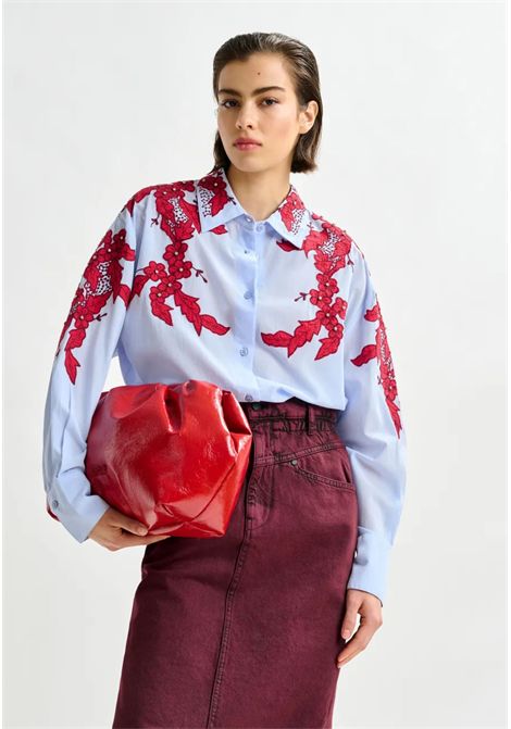 Essentiel Antwerp  Camicia con ricamo floreale e strass Essentiel antwerp | HEMENTINE EMBELLISHED SHIRTDB09