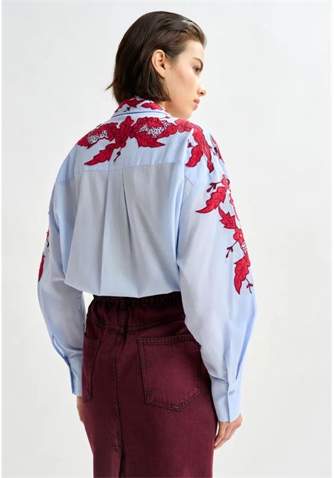 Essentiel Antwerp  Camicia con ricamo floreale e strass Essentiel antwerp | HEMENTINE EMBELLISHED SHIRTDB09