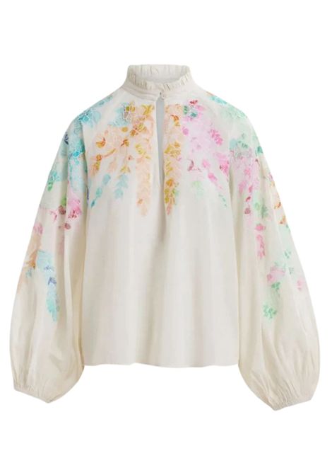 Essentiel Antwerp  Blusa Hitrus con ricami floreali multicolor Essentiel antwerp | HITRUS APPLIQUED DETAIL TOPOW01
