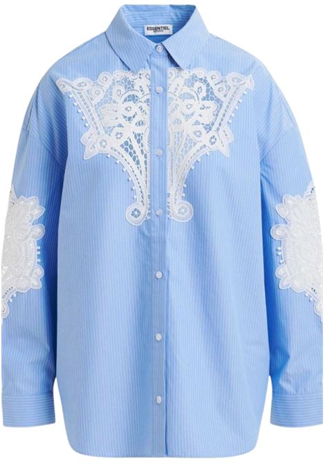 Essentiel Antwerp  Camicia Over in Popeline con Inserti in Pizzo Essentiel antwerp | HOOFD LACE PANELLED SHIRTHUAB