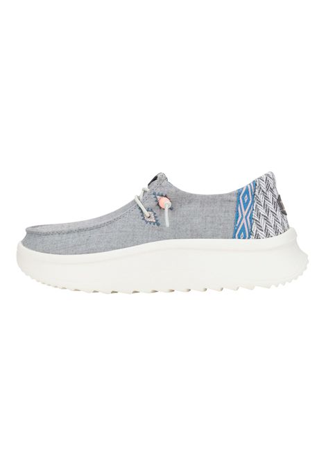 Wendy Peak Chambray Woven da donna  mocassino platform in tessuto intrecciato HEYDUDE | 41946030