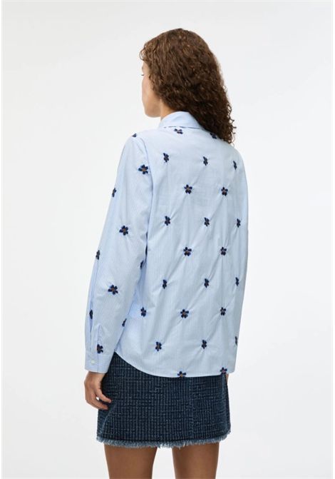 iBlues  Camicia ricamata in popeline di cotone iBlues | IBLBRONCIO004