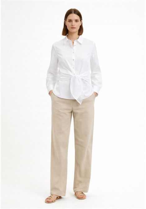 iBlues  Camicia in popeline di cotone stretch con nodo iBlues | IBLCAMBRA001