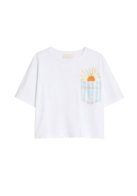 iBlues  T-shirt in jersey di cotone con stampa e ricamo iBlues | IBLELODIA014