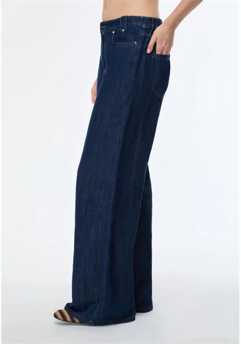 iBlues  Jeans wide leg in denim misto cotone e lino iBlues | IBLNINASUMMER001