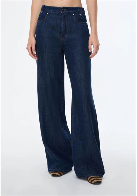 iBlues  Jeans wide leg in denim misto cotone e lino iBlues | IBLNINASUMMER001