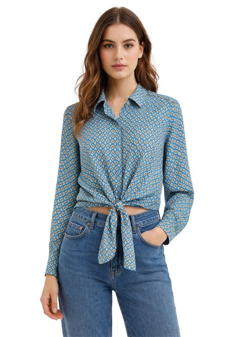 iBlues  Camicia annodata in twill di viscosa stampata iBlues | IBLPATTINO003