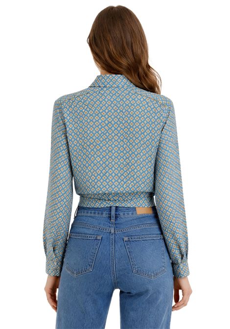 iBlues  Camicia annodata in twill di viscosa stampata iBlues | IBLPATTINO003