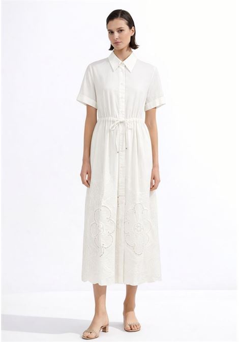 Abito Imperial in cotone con ricami IMPERIAL | A9990075TBIANCO