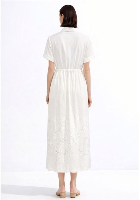 Abito Imperial in cotone con ricami IMPERIAL | A9990075TBIANCO