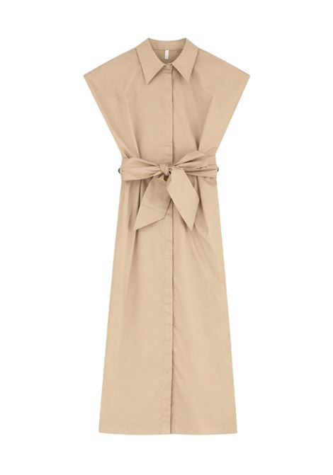 Abito chemisier in cotone con cintura IMPERIAL | AFNWJFPBEIGE