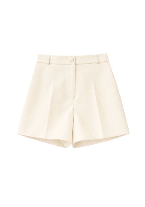 Shorts donna a vita alta in tessuto strutturato IMPERIAL | D9990014TBURRO