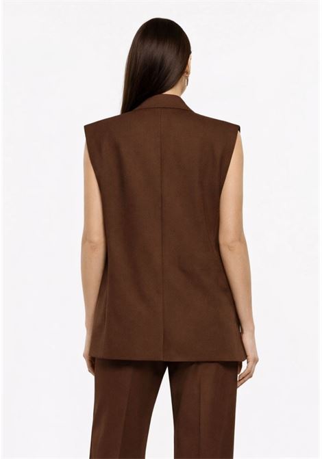 Maxi gilet Imperial con spilla floreale IMPERIAL | L9990005TTERRA