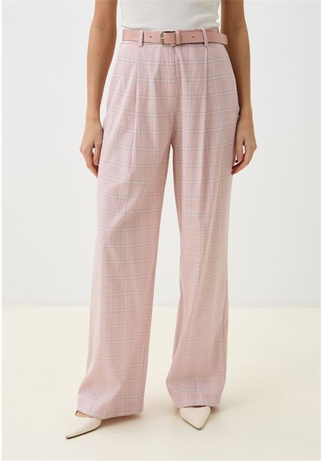 Pantalone Imperial a quadri rosa IMPERIAL | P5T8JGFROSA