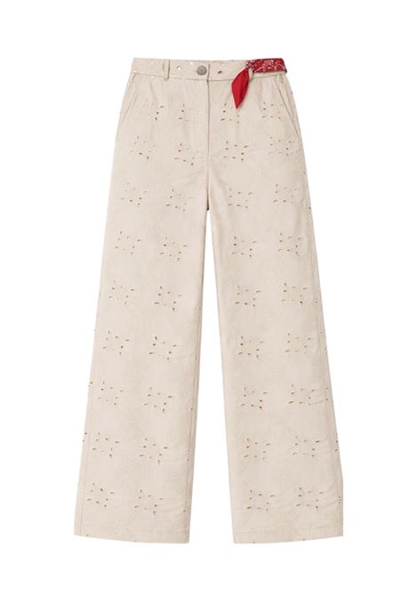 Pantalone in cotone ricamato IMPERIAL | P9990079TSABBIA