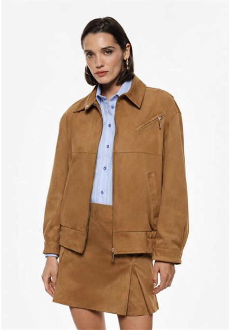 Giubbotto bomber effetto suede con zip IMPERIAL | VHMOJSGCAPPUCCINO