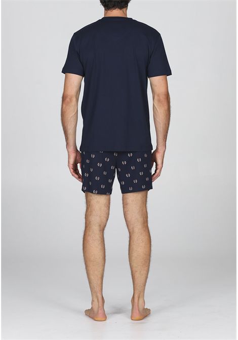 Pigiama Corto Uomo Julipet in Cotone  Blu Fantasia Tennis JULIPET | JAC477470