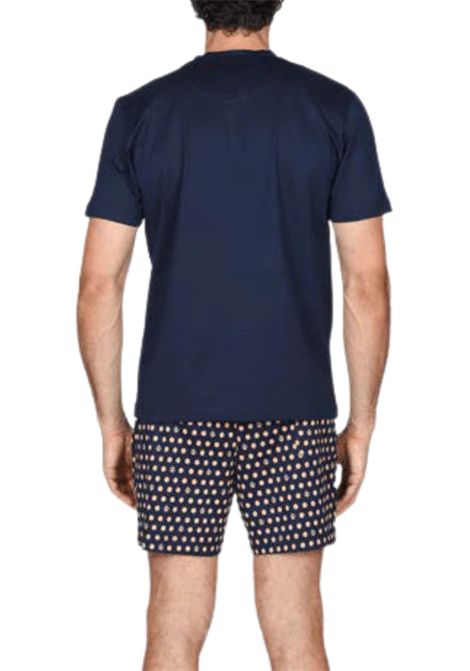 Pigiama Corto Uomo Julipet in Cotone  Blu Fantasia JULIPET | JAC484561