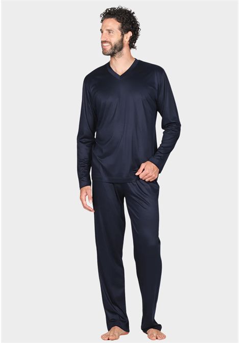Pigiama Uomo Collo V in Lyocell 100% - Ultra Leggero e Traspirante JULIPET | JAL246103