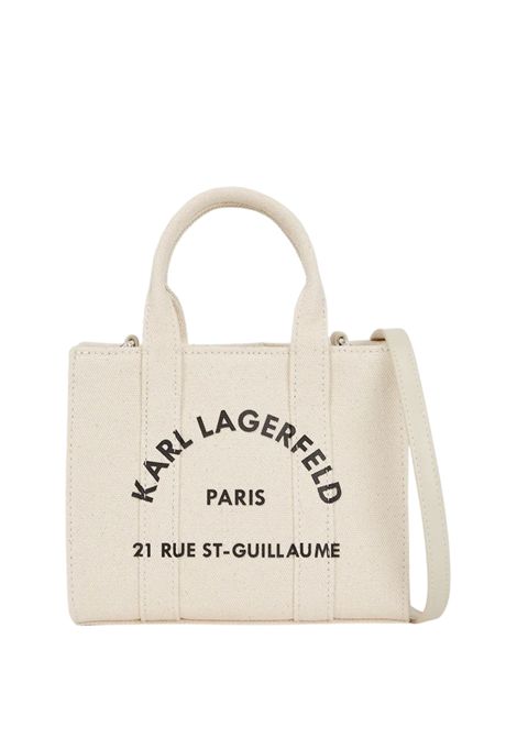 Mini Tote in Cotone Biologico con Tracolla KARL LAGERFELD | A3W50118.MM106