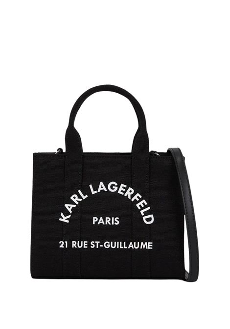 Mini Tote in Cotone Biologico con Tracolla KARL LAGERFELD | A3W50118.MM999