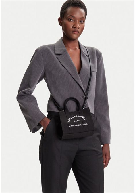 Mini Tote in Cotone Biologico con Tracolla KARL LAGERFELD | A3W50118.MM999