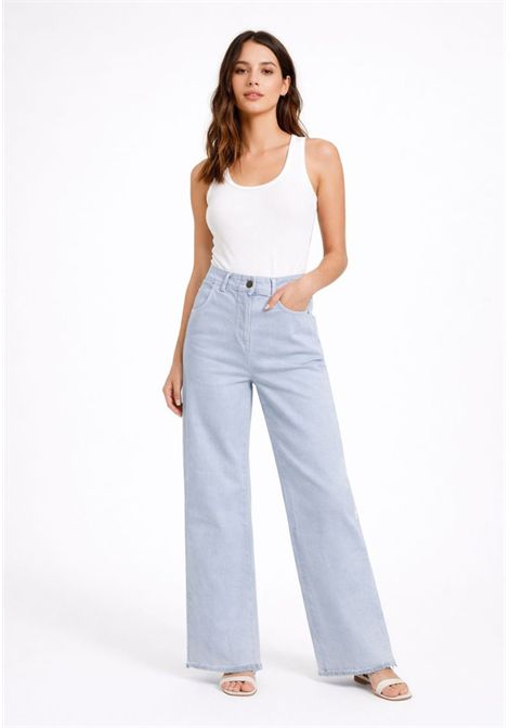 Pantaloni donna in cotone stretch KIKISIX | KXPA0114PER