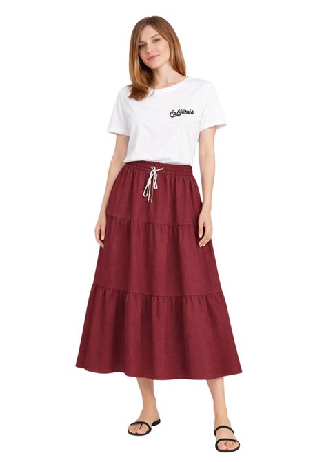 T-shirt in cotone con stampa California KIKISIX | KXTS0307BCO